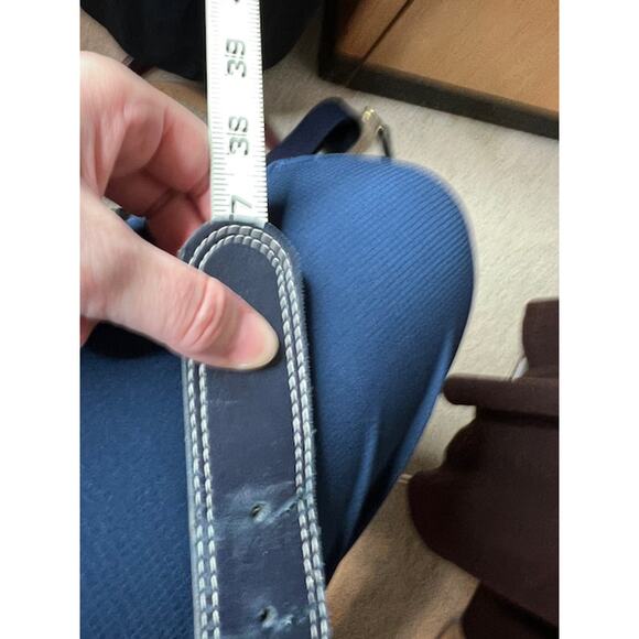 belt navy white stitching mod vintage - Picture 11 of 11